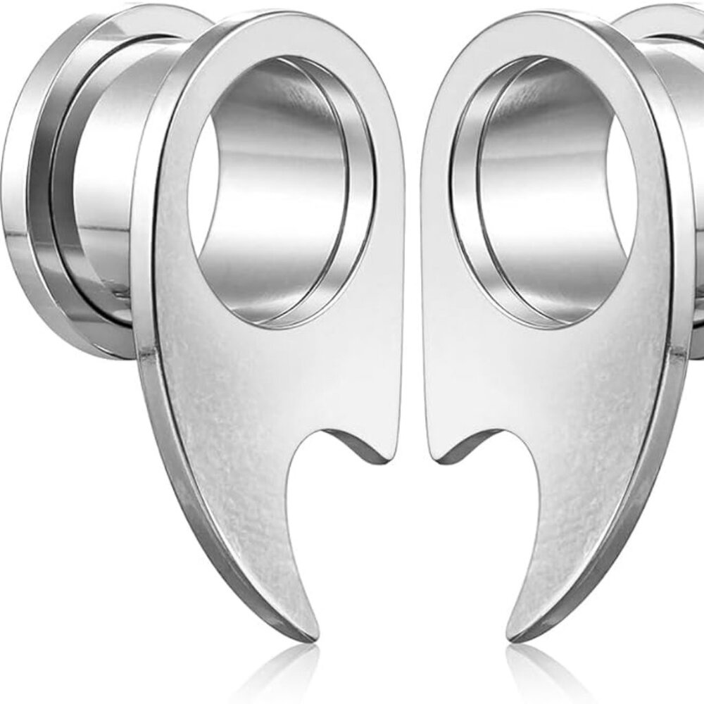 5/8" (16mm) Stainless Steel Plugs – Threaded Screw-On Ear Gauges